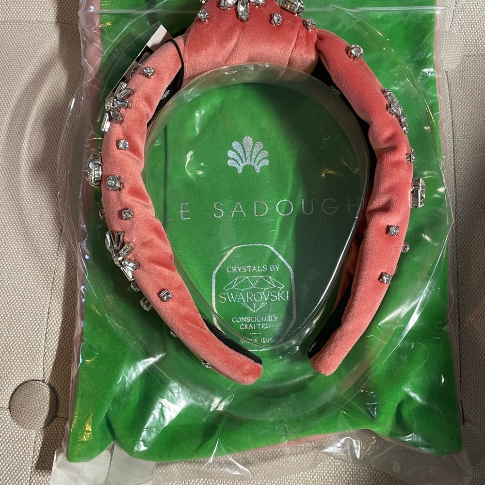 Lele Sadoughi x Swarovski Coral Crystal Embellished Headband